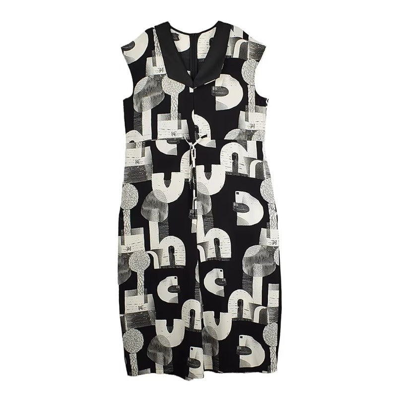 XITAO Drawstring Letter Print Jumpsuits Loose Casual Temperament Sleeveless Slimming Summer Woman Wide Leg Jumpsuits ZMY1305