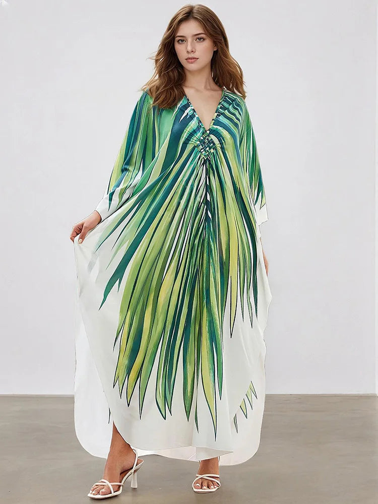 XITAO Striped Contrast Color Dress Elegant Small Fresh A-line Loose Casual Bat Wing Sleeve Side Slit Summer Woman Dress GJ1166