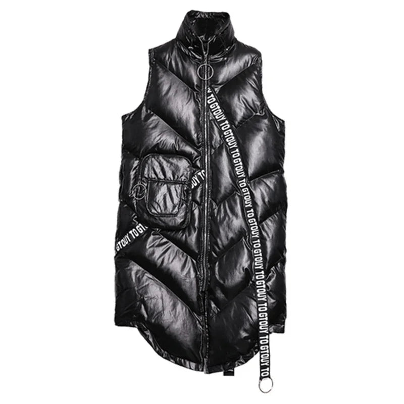 XITAO Women Black Sleeveless Pocket Loose Vest New Mandarin Collar Sleeveless Casual Vest Female Solid Color Coat ZLL2158