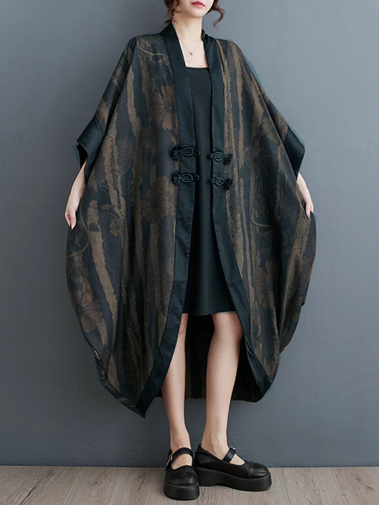 XITAO Vintage Single Breasted Asymmetrical Trench Short Sleeve Pocket Patchwork Loose Slim All Match Temperament Coat ZMY1148