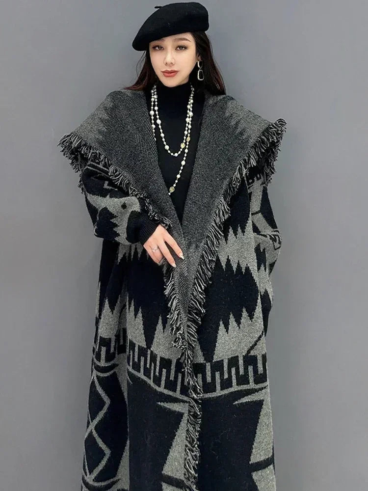 XITAO Loose Knitting Sweaters Full Sleeve Turn Down Collar Cardigan Fashion Tassel Casual Autumn Women New Sweaters GJ1104