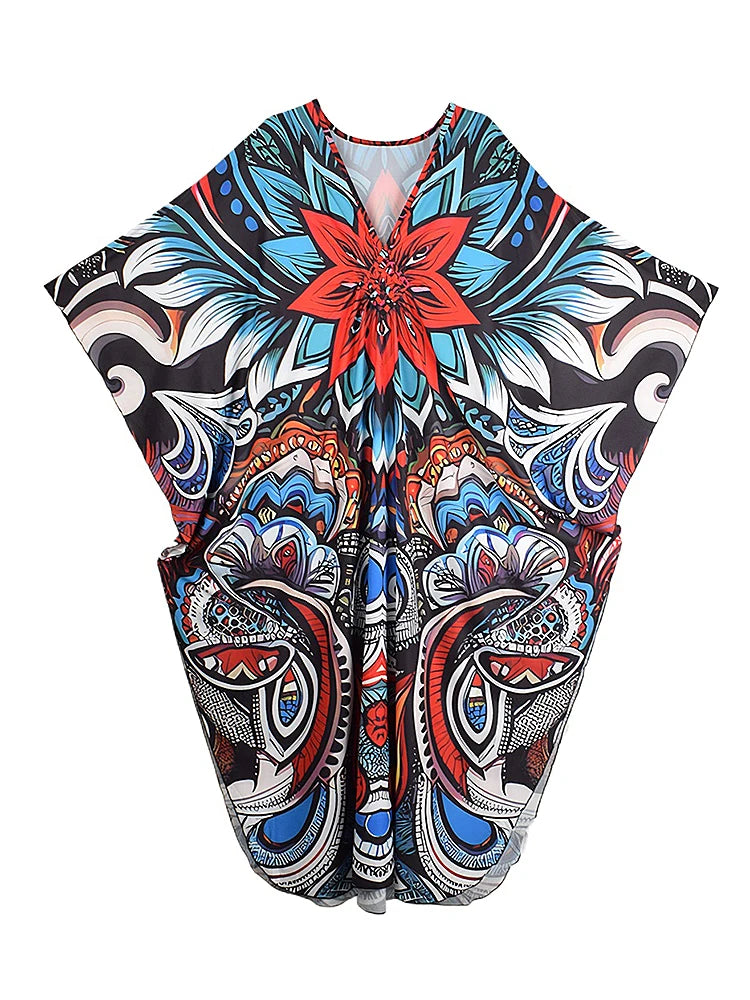 XITAO Flower Print Female Dress Full Sleeve Loose Casual Ankle-length Pullover Personality Slimming Summer Woman Dress GJ1159