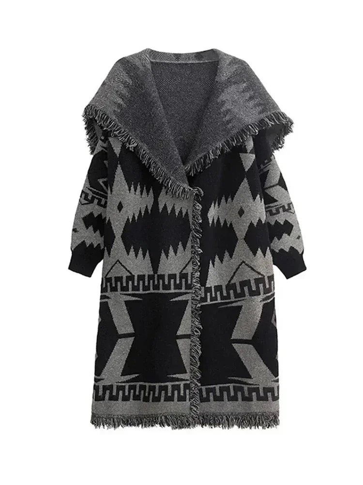 XITAO Loose Knitting Sweaters Full Sleeve Turn Down Collar Cardigan Fashion Tassel Casual Autumn Women New Sweaters GJ1104