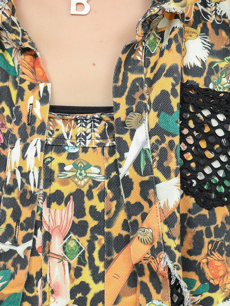 XITAO Patchwork Mesh Pocket Lapel Two Piece Jumpsuit Women Casual Loose Fitting Sleeveless Top Personality Summer GYX1611