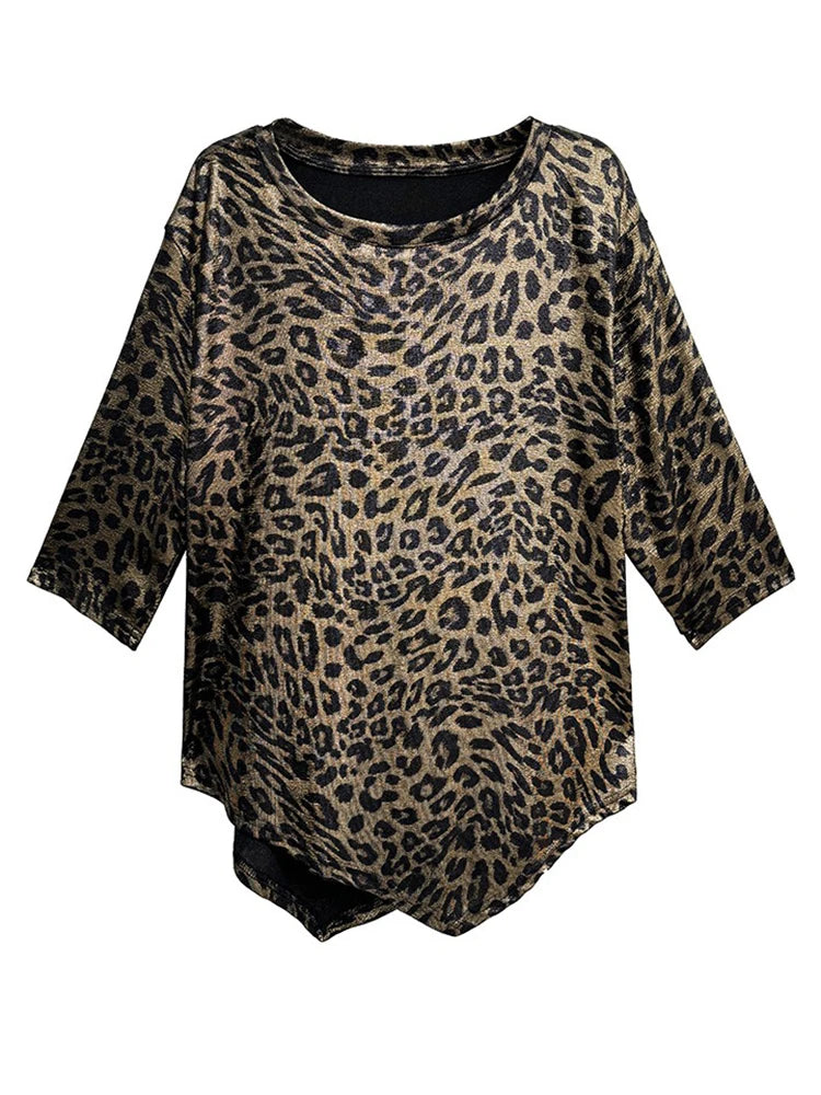 XITAO Irregular Print O-neck Half Sleeve T-shirt Casual Classic Style Personality Fashion Europe Summer Women T-shirt GYX1638