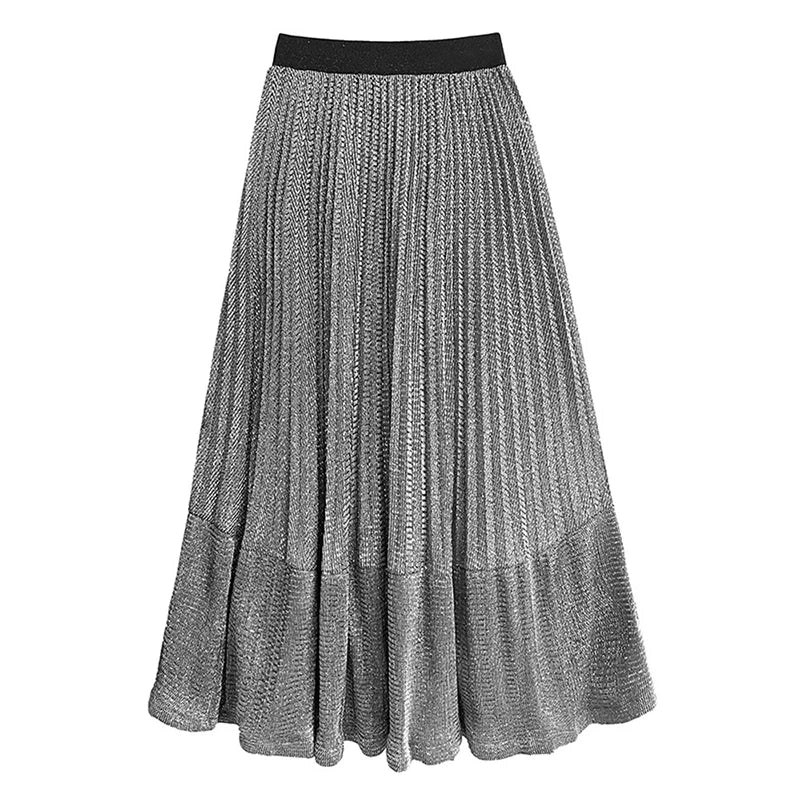 XITAO Ruffles Elastic Waist A-line Skirt Casual Solid Color Vintage Hong Kong New Simple Fashion Spring Women skirt GYX1518