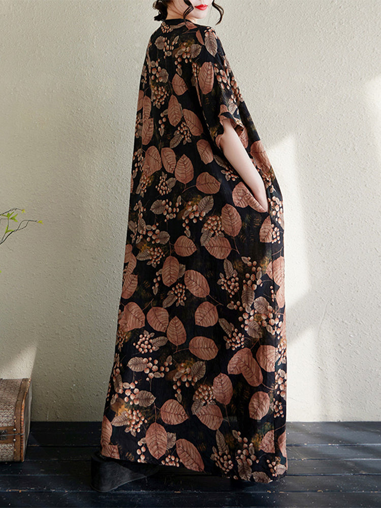 XITAO Short Sleeve Print Dress Pullover Comfortable All Match Elegant V-neck A-line Summer Women Dress ZMY1124
