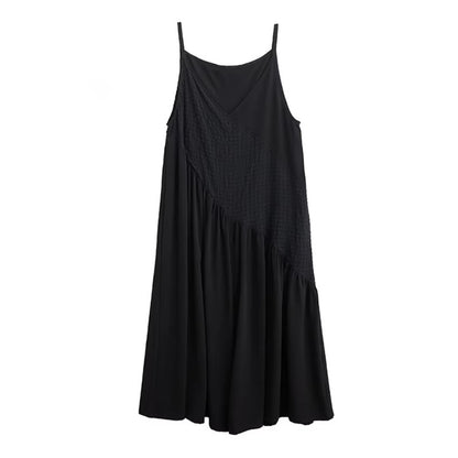 XITAO Irregular V-neck Loose Jumpsuits Casual Solid Color Patchwork Slim Women Simple Trend Match Sleeveless Jumpsuits HQQ2498