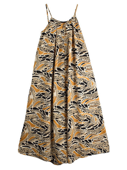 XITAO Sleeveless Print Slimming Jumpsuits Spaghetti Strap O-neck Loose Simple New Arrival Summer Woman Jumpsuits ZMY1228