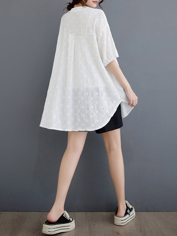 XITAO Asymmetric V-neck T-shirt Casual Short Sleeve Simple Solid Color Chinese Style All Match Summer Female T-shirt ZMY1101