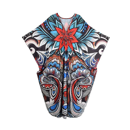 XITAO Flower Print Female Dress Full Sleeve Loose Casual Ankle-length Pullover Personality Slimming Summer Woman Dress GJ1159
