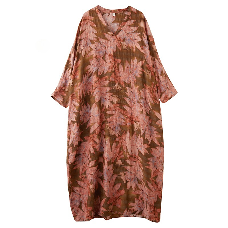 XITAO Pullover Print Full Sleeve A-line Dress Casual Loose Floral Personality Simple V-neck Spring Women Dress ZMY1036