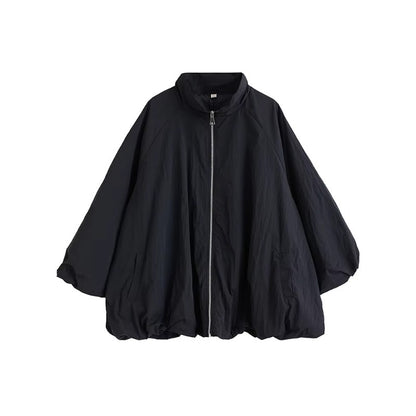 XITAO Solid Color Zipper Loose Jackets Stand Collar Full Sleeve All-match Pocket New Arrival Temperament Woman Jackets ZMY1405