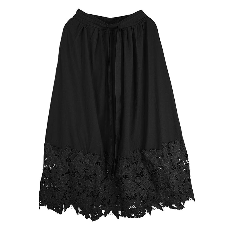 XITAO Irregular Hollow Out Skirt Casual Solid Color All-match Women Simple Fashion Temperament A-line Slimming Skirt GYX1587