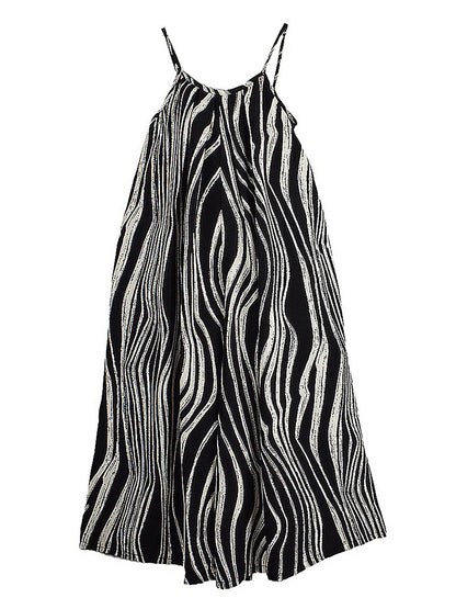 XITAO Striped Print Loose Jumpsuits Pocket Spaghetti Strap Casual New All-match Temperament Woman Summer Jumpsuits ZMY1272