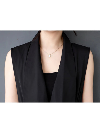 XITAO Pocket Zipper Open Stitch Vest Casual Solid Color A-line Turn-down Collar New Patchwork Sleeveless Female Vest GYX1574