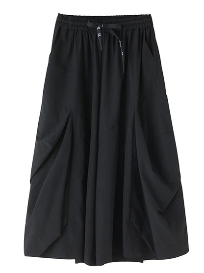 XITAO Solid Color Drawstring Loose Pants Casual Slimming All-match Simple New Arrival Summer Woman Wide Leg Pants ZMY1364