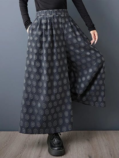 XITAO Polka Dot Casual Pants Elastic Waist Patchwork All-match Elegant Personality Fashion Trend Summer Woman Pants HQQ2509