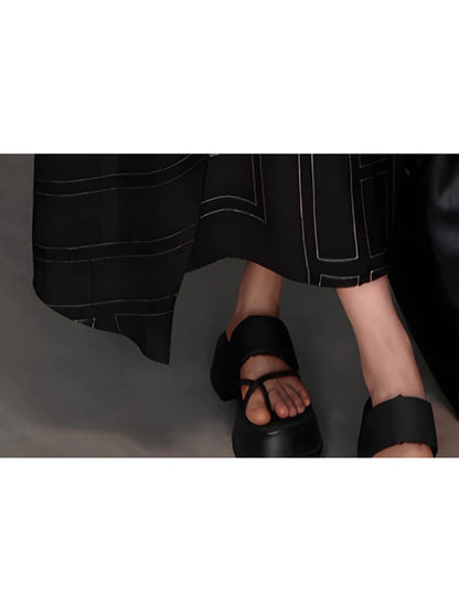 XITAO Loose Patchwork Strap Dress Fashion Match Women A-line Casual Contrast Color Sleeveless Simple Summer Dress HQQ2505