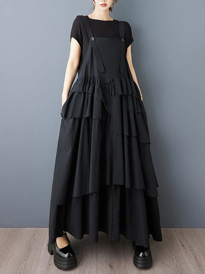XITAO Asymmetric Patchwork Contrast Color Dress Sleeveless Casual Button Loose Fitting A-line Simple Summer Women Dress GYX1588