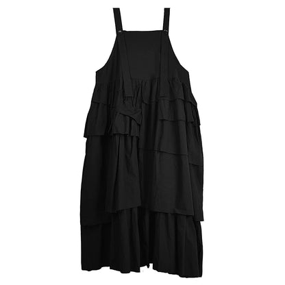 XITAO Asymmetric Patchwork Contrast Color Dress Sleeveless Casual Button Loose Fitting A-line Simple Summer Women Dress GYX1588