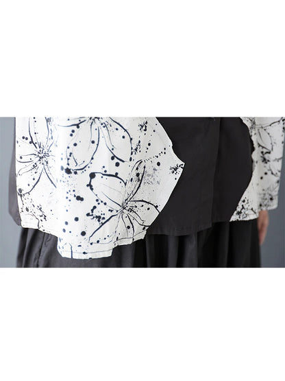 XITAO Patchwork Contrast Color Single Breasted Shirt Casual Loose New Arrival Turn-down Collar Personality Summer Blouse HQQ2459