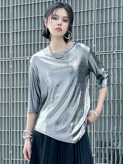 XITAO Irregular Print O-neck Half Sleeve T-shirt Casual Classic Style Personality Fashion Europe Summer Women T-shirt GYX1638