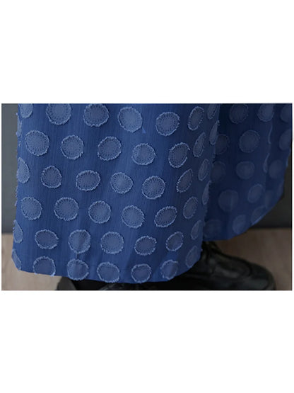 XITAO Polka Dot Casual Pants Elastic Waist Patchwork All-match Elegant Personality Fashion Trend Summer Woman Pants HQQ2509