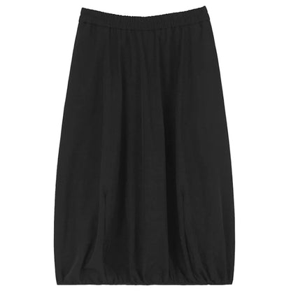 XITAO Solid Color Casual Loose Skirt Women Add Velvet Bud 2024 New Autumn Trendy A-line Temperament Mid-calf Skirt GYX1090