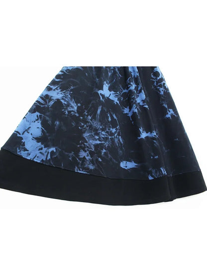 XITAO Irregular Contrast Color Print Skirt Loose Fashion Simplicity Casual Street Trendy Spring All-match Women Skirt SMH1492