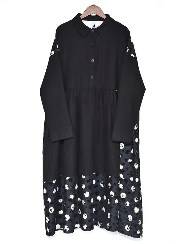 XITAO High Waist Dress Fashion New Patchwork Pleated Pullover Spring Autumn Elegant Casual Style Plus Size Dress ZY2126