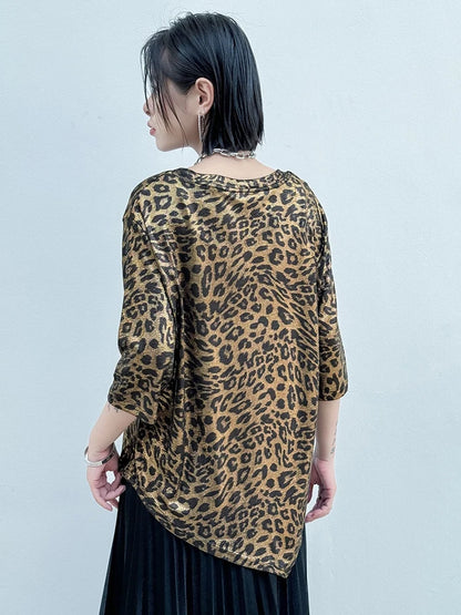 XITAO Irregular Print O-neck Half Sleeve T-shirt Casual Classic Style Personality Fashion Europe Summer Women T-shirt GYX1638