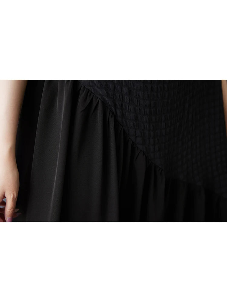 XITAO Irregular Patchwork Solid Color Jumpsuits Suspenders Casual Slimming Sleeveless V-neck Loose Summer Woman Jumpsuits ZMY1403