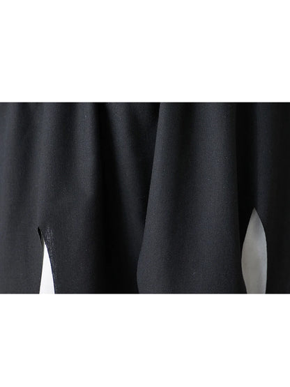 XITAO Patchwork Elastic Waist Female Skirt Casual A-line Loose Hollow Out Fitting Korea Mid-calf Spring Women Skirt GYX1550