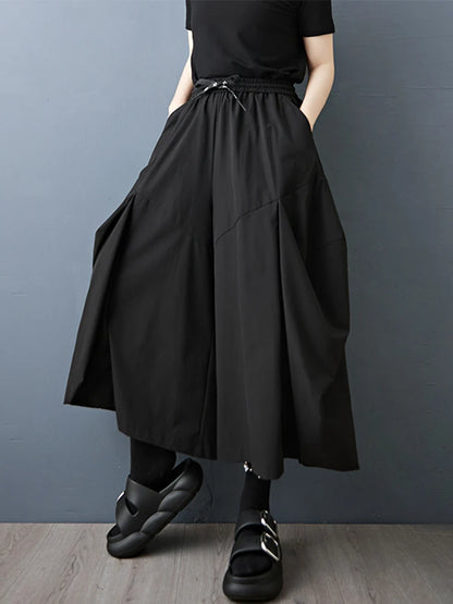 XITAO Solid Color Drawstring Loose Pants Casual Slimming All-match Simple New Arrival Summer Woman Wide Leg Pants ZMY1364