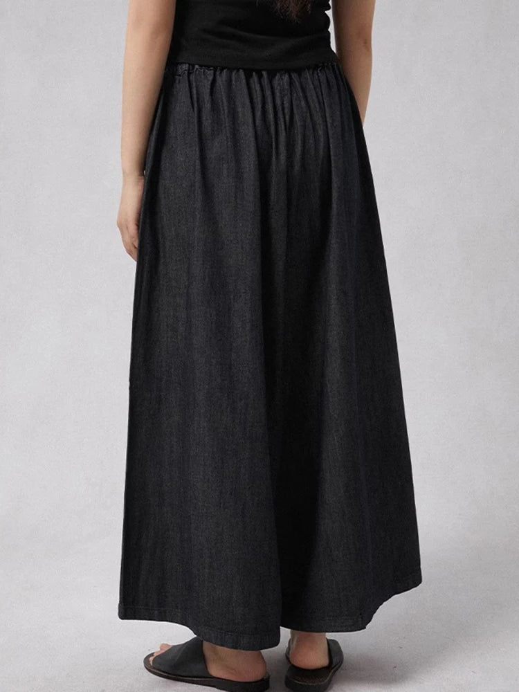 XITAO Patchwork Plaid Loose Pants Contrast Color Elastic Waist New Arrival Summer All-match Woman Wide Leg Pants ZMY1238