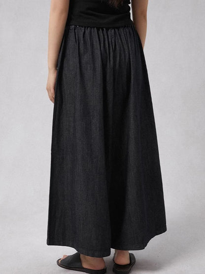 XITAO Patchwork Plaid Loose Pants Contrast Color Elastic Waist New Arrival Summer All-match Woman Wide Leg Pants ZMY1238