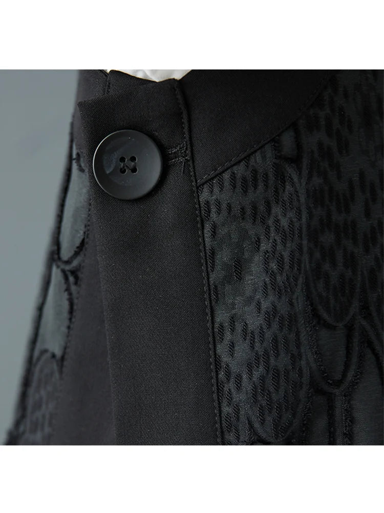 XITAO Irregular Black O-neck Vest Casual Sleeveless Female Top New Autumn Single Breasted Women Fashion All Match Vest GJ1216
