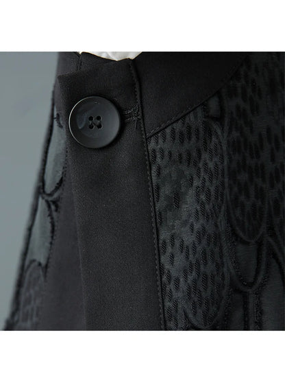 XITAO Irregular Black O-neck Vest Casual Sleeveless Female Top New Autumn Single Breasted Women Fashion All Match Vest GJ1216