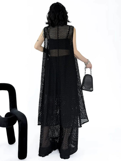 XITAO Asymmetric Sleeveless Female Shirt Personality Patchwork Single Breasted Women Summer Irregular All-match Top ZMY1188