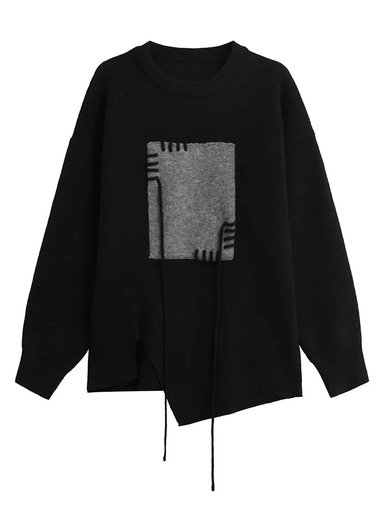 XITAO O-neck Loose Fitting Solid Color Casual Full Sleeve Sweater Hong Kong New Fashion Knitting Autumn Women Pullover GMM1038