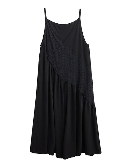 XITAO Irregular Patchwork Solid Color Jumpsuits Suspenders Casual Slimming Sleeveless V-neck Loose Summer Woman Jumpsuits ZMY1403