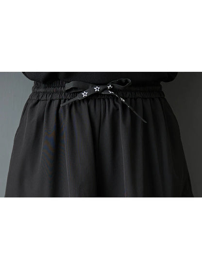 XITAO Solid Color Drawstring Loose Pants Casual Slimming All-match Simple New Arrival Summer Woman Wide Leg Pants ZMY1364