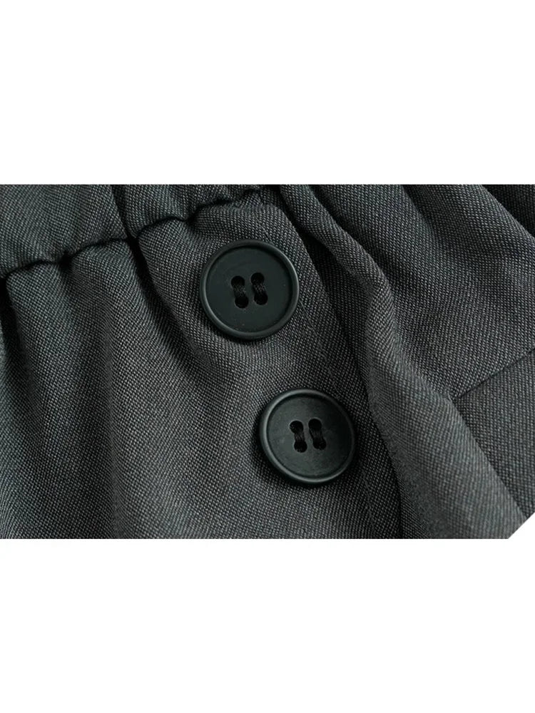 XITAO Gauze Solid Color Loose Pants Elastic Waist Patchwork Casual New Arrival Personality Summer Woman Wide Leg Pants ZMY1344