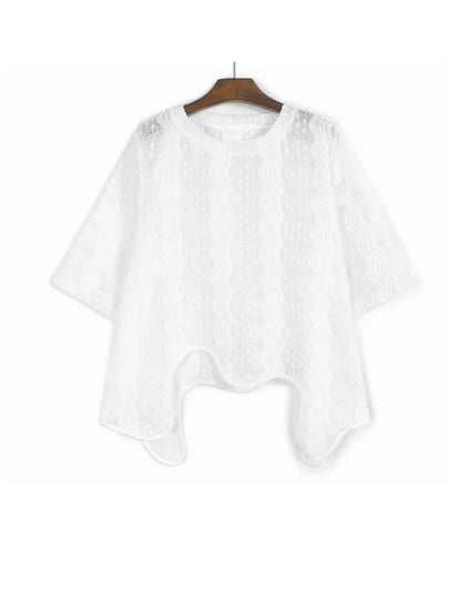 XITAO Loose Asymmetric Female T-shirt Solid Color Casual All-match Women Slimming Temperament Summer O-neck Trend Top HQQ2487