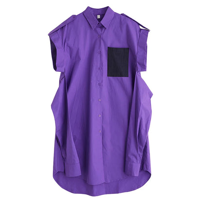 XITAO Single Breasted Sleeveless Dress Leisure Solid Color A-line Loose Fitting Fashion Lace-up New Arrival Women Dress GYX1633