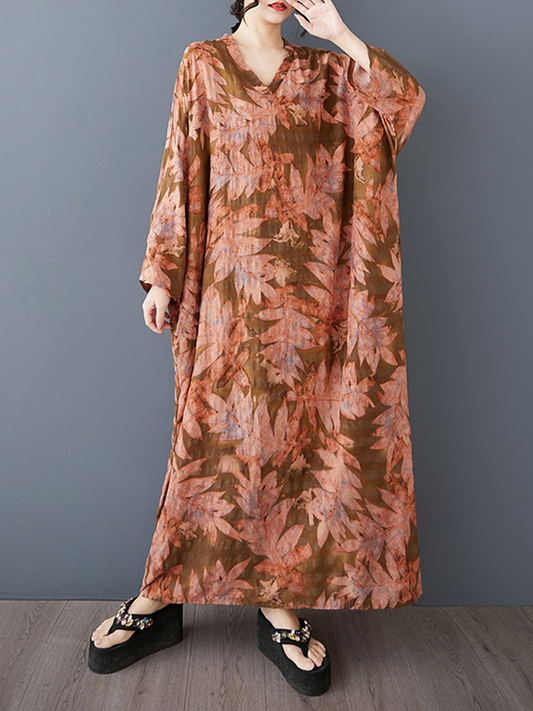 XITAO Pullover Print Full Sleeve A-line Dress Casual Loose Floral Personality Simple V-neck Spring Women Dress ZMY1036