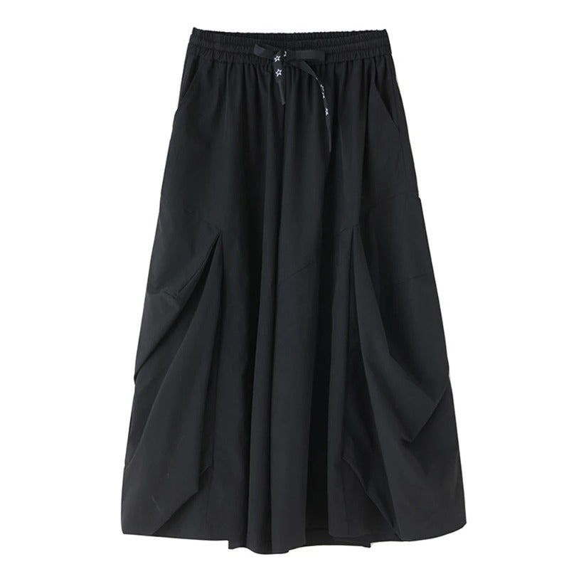 XITAO Solid Color Drawstring Loose Pants Casual Slimming All-match Simple New Arrival Summer Woman Wide Leg Pants ZMY1364