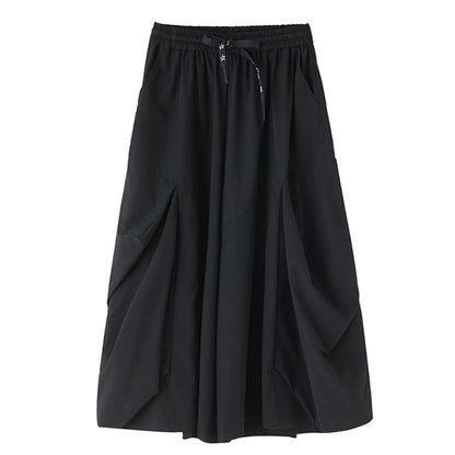 XITAO Solid Color Drawstring Loose Pants Casual Slimming All-match Simple New Arrival Summer Woman Wide Leg Pants ZMY1364